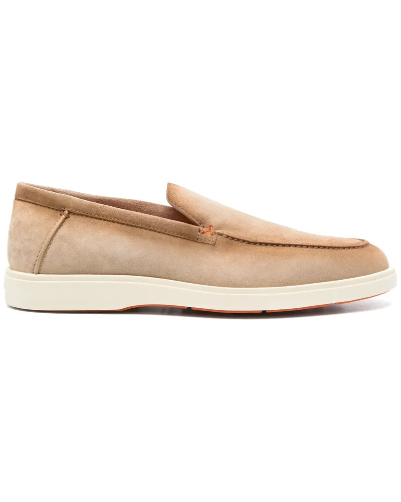 Santoni Loafer aus Wildleder Nude