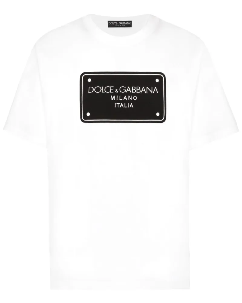 Dolce & Gabbana T-Shirt mit Logo-Print - Weiß Weiß