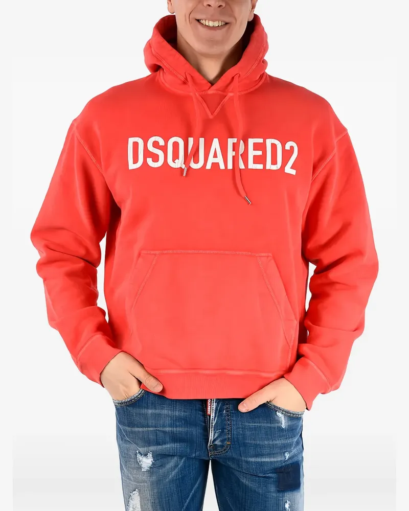 Dsquared2 graphic-print hoodie - Rot Rot