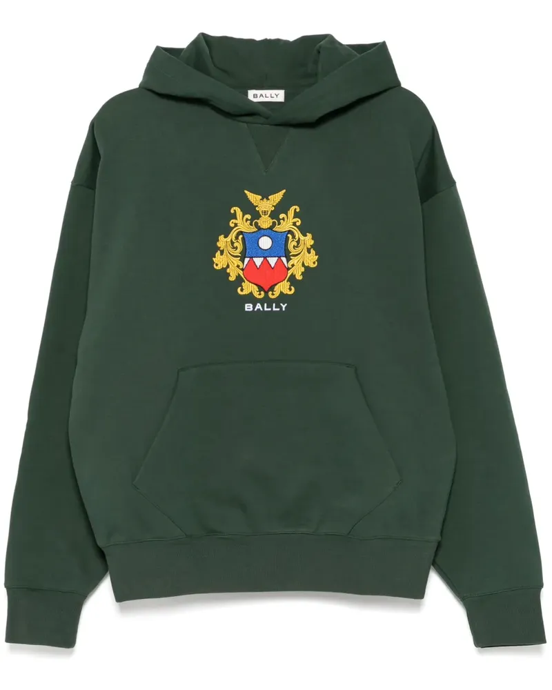 Bally Hoodie mit Logo-Stickerei - Grün Grün