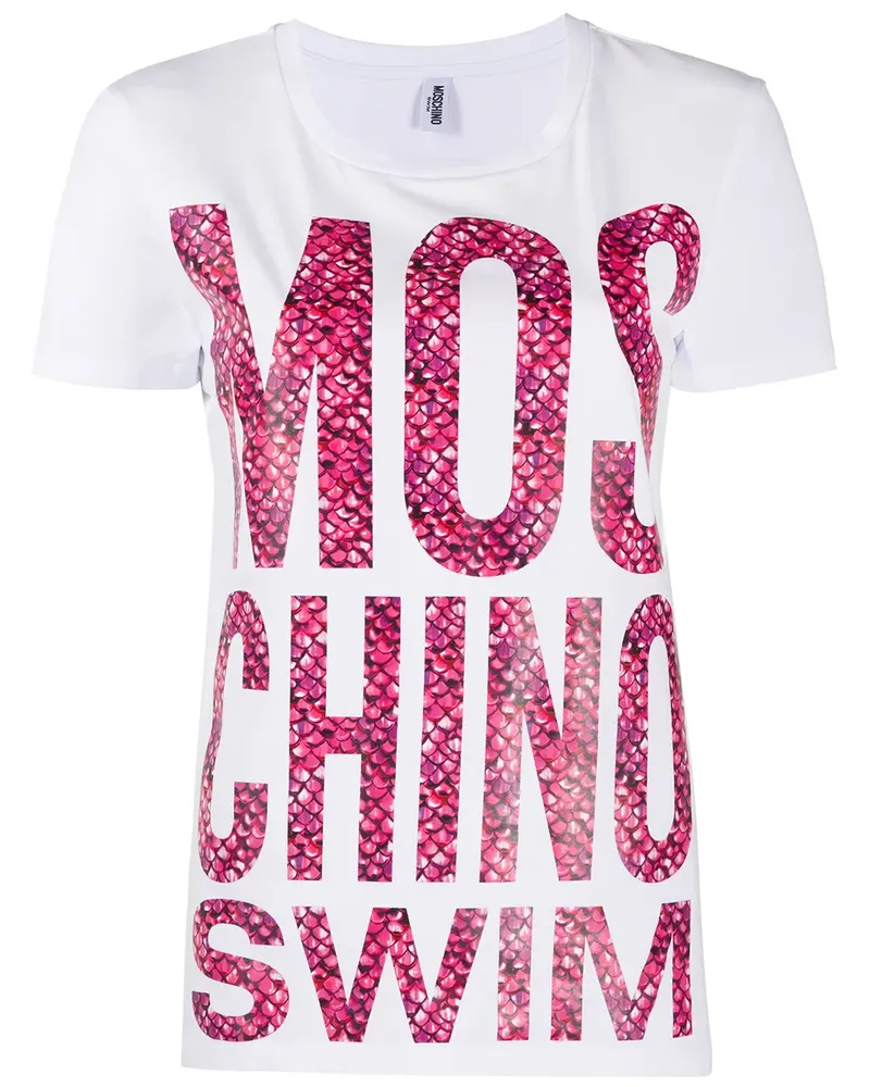 Moschino Swim' T-Shirt mit Print - Weiß Weiß