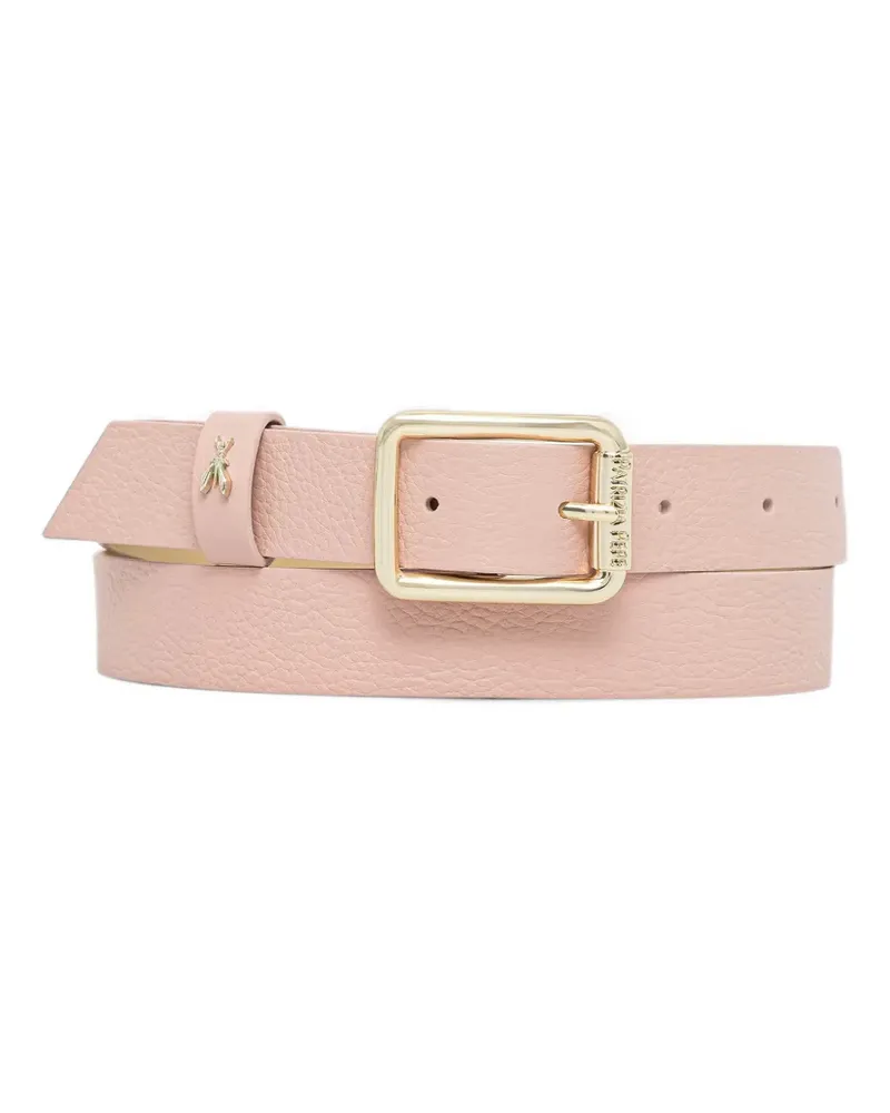 Patrizia Pepe Fly pebbled-leather belt - Rosa Rosa