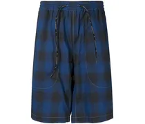 Karierte Joggingshorts - Blau