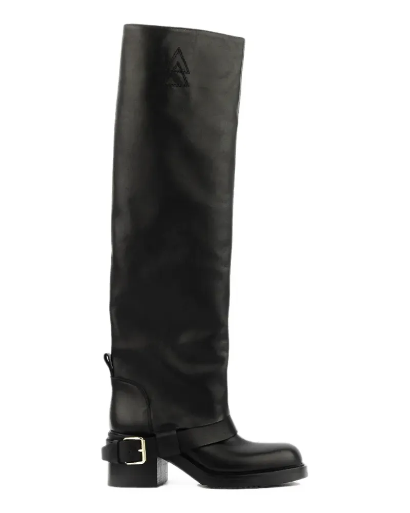 Elena Iachi Stiefel mit Schnallendetail - Schwarz Schwarz