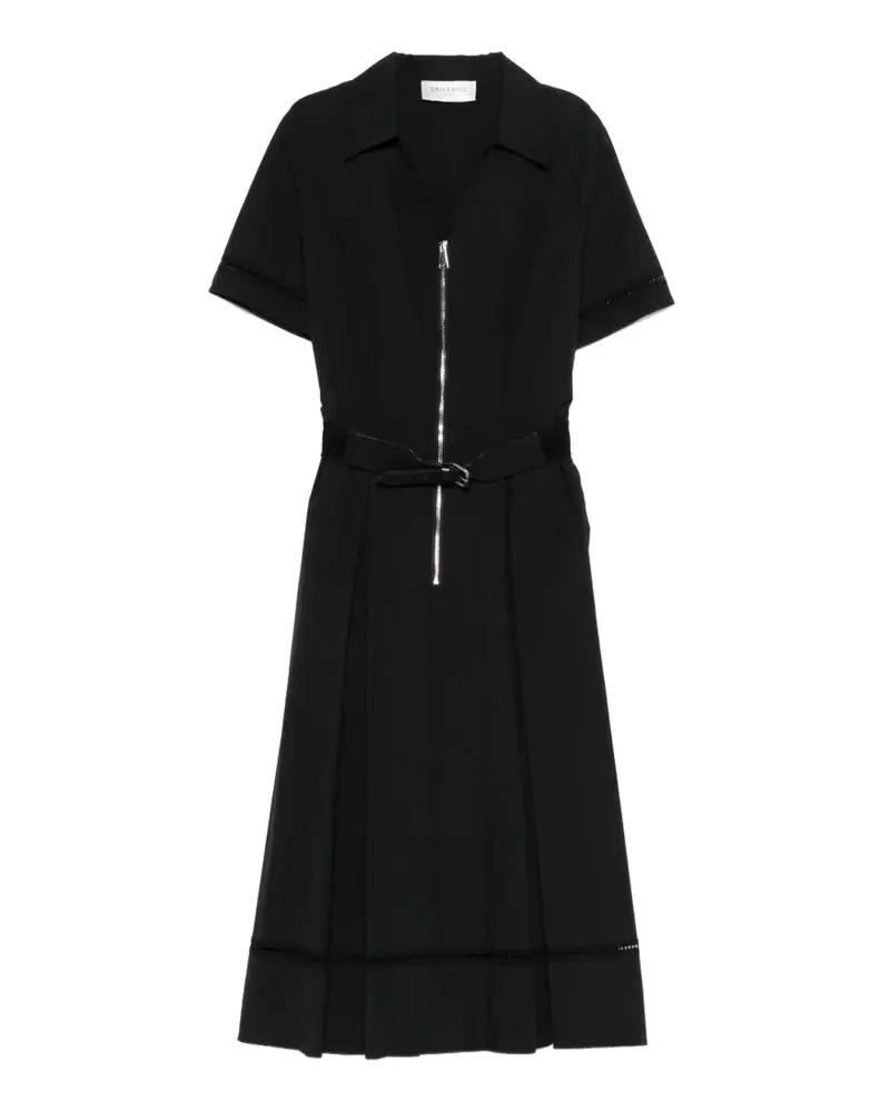 Ermanno Scervino zip-up midi dress - Schwarz Schwarz