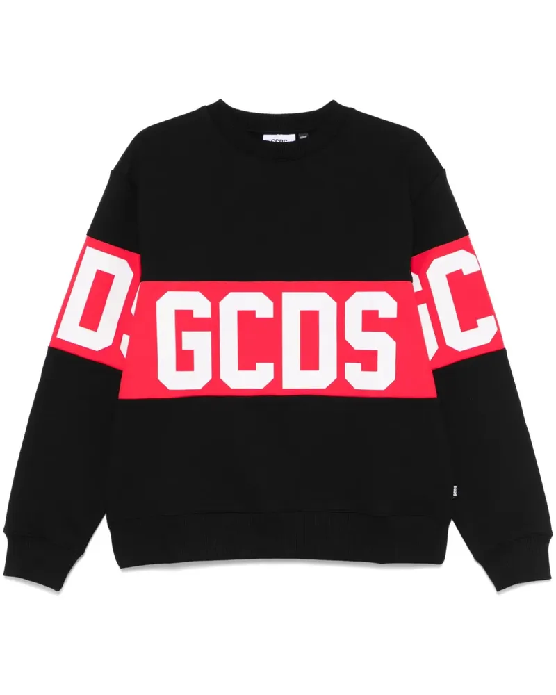 GCDS Sweatshirt mit Logo-Print - Schwarz Schwarz