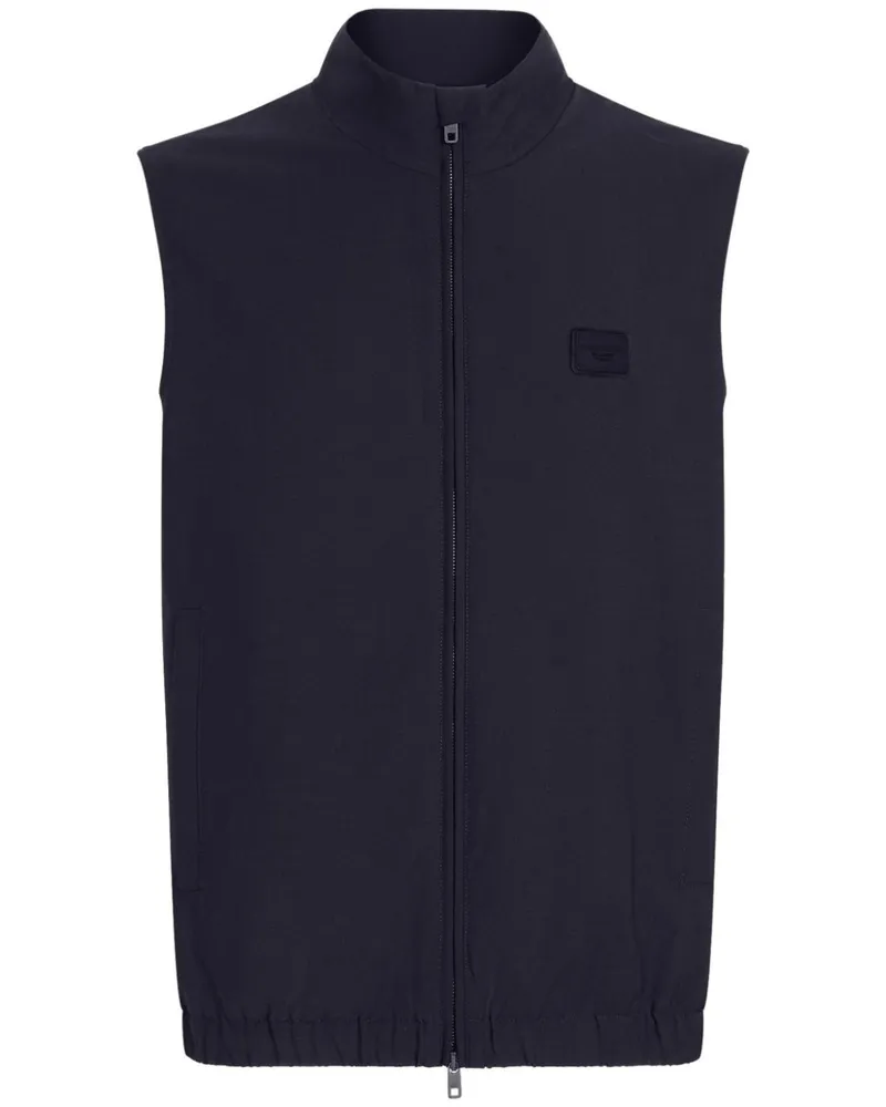 Dolce & Gabbana Weste mit Logo-Schild - Blau Blau