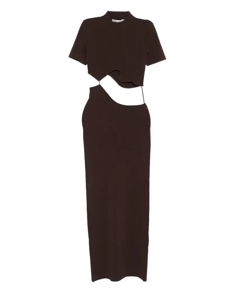 Christopher Esber Maparadita Maxikleid mit Gittermuster - Braun Braun
