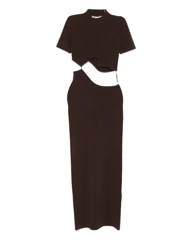 Christopher Esber Maparadita Maxikleid mit Gittermuster - Braun Braun
