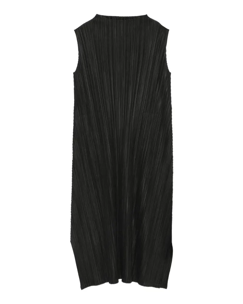 Issey Miyake Ärmelloses Kleid mit Falten - Schwarz Schwarz