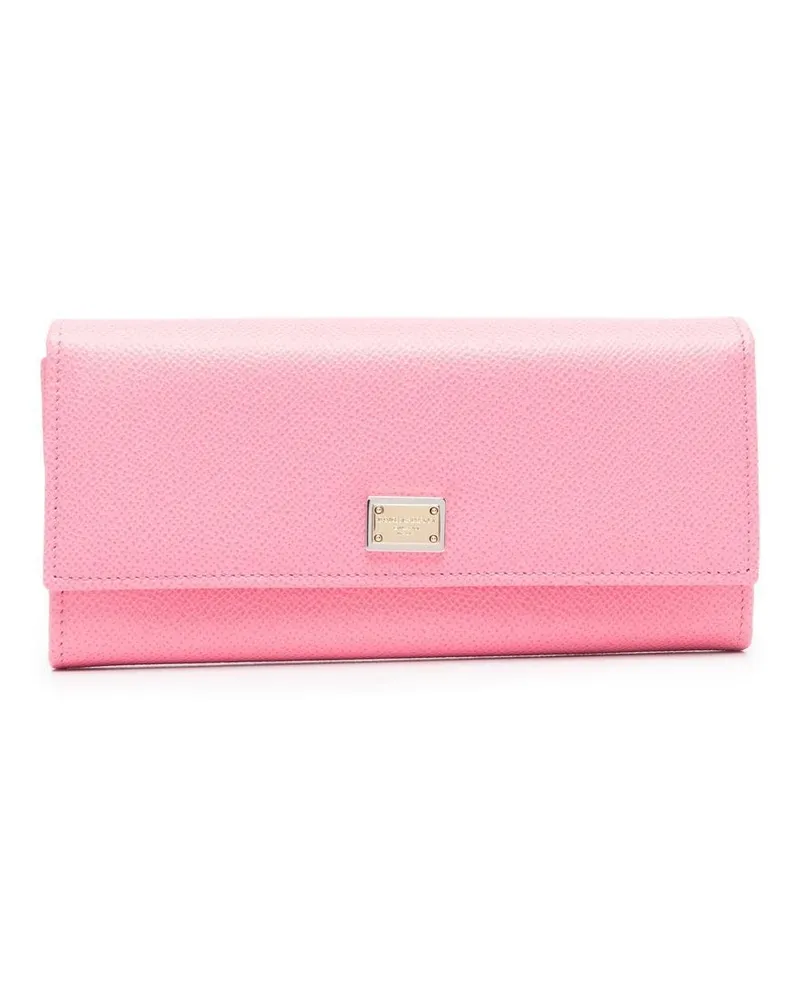 Dolce & Gabbana Portemonnaie mit Logo-Schild - Rosa Rosa