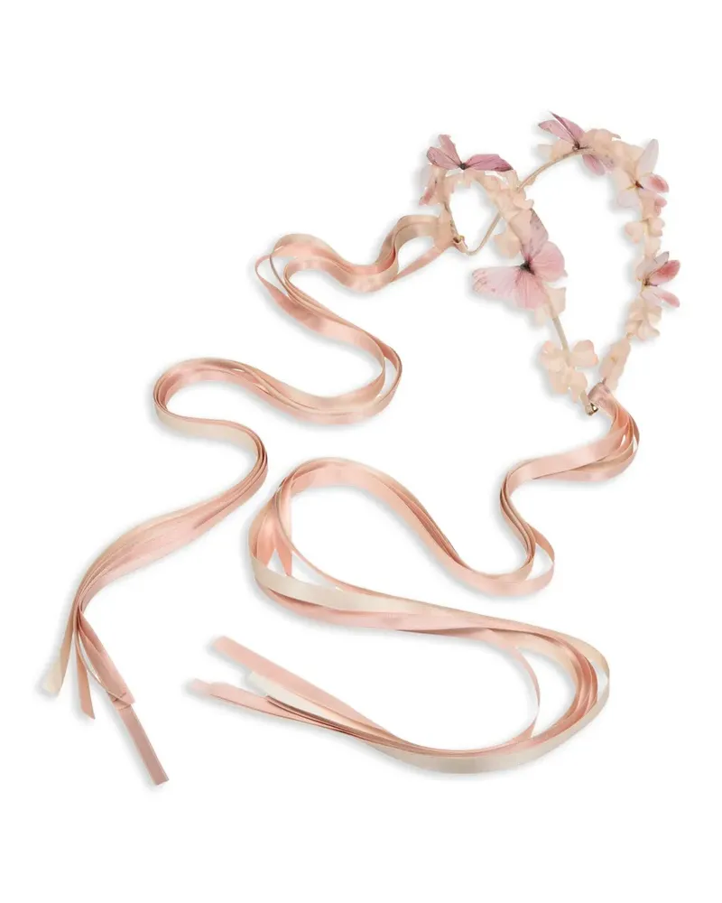 Jennifer Behr Georgina butterfly-appliqué circlet - Rosa Rosa