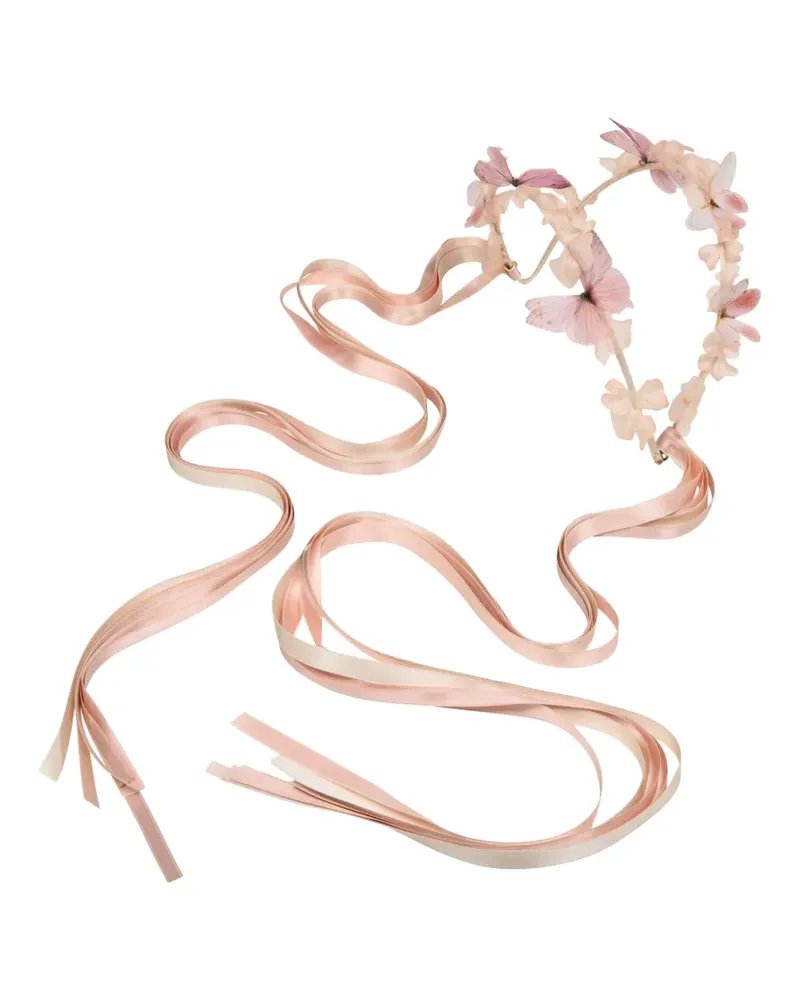 Jennifer Behr Georgina butterfly-appliqué circlet - Rosa Rosa