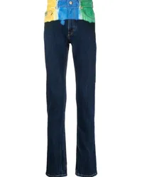 Versace Jeans Schmale Jeans in Colour-Block-Optik Schwarz