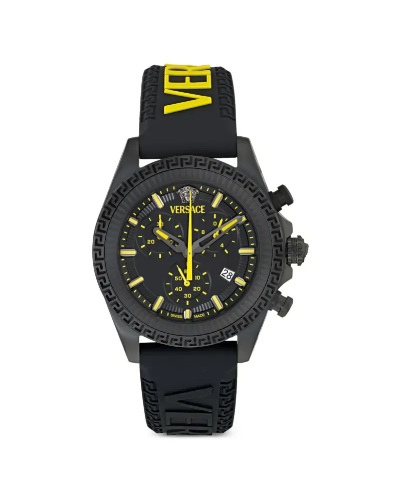 Versace Greca Action 43mm - Schwarz Schwarz