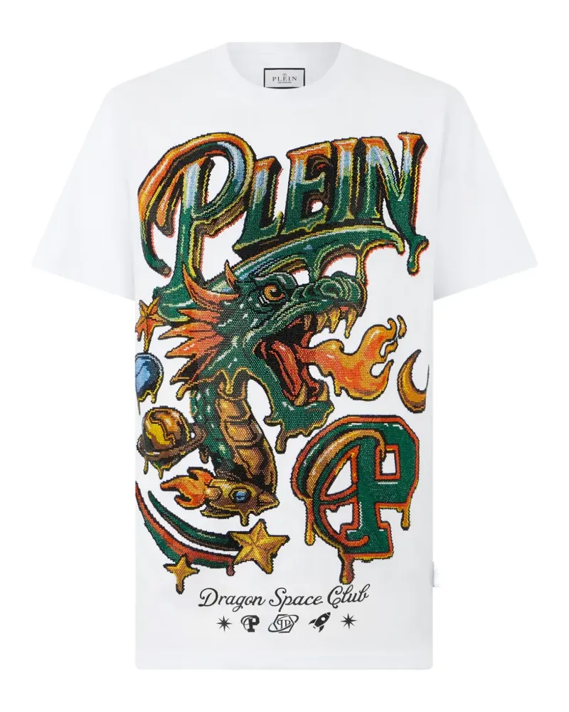 Philipp Plein T-Shirt mit rundem Ausschnitt - Weiß Weiß