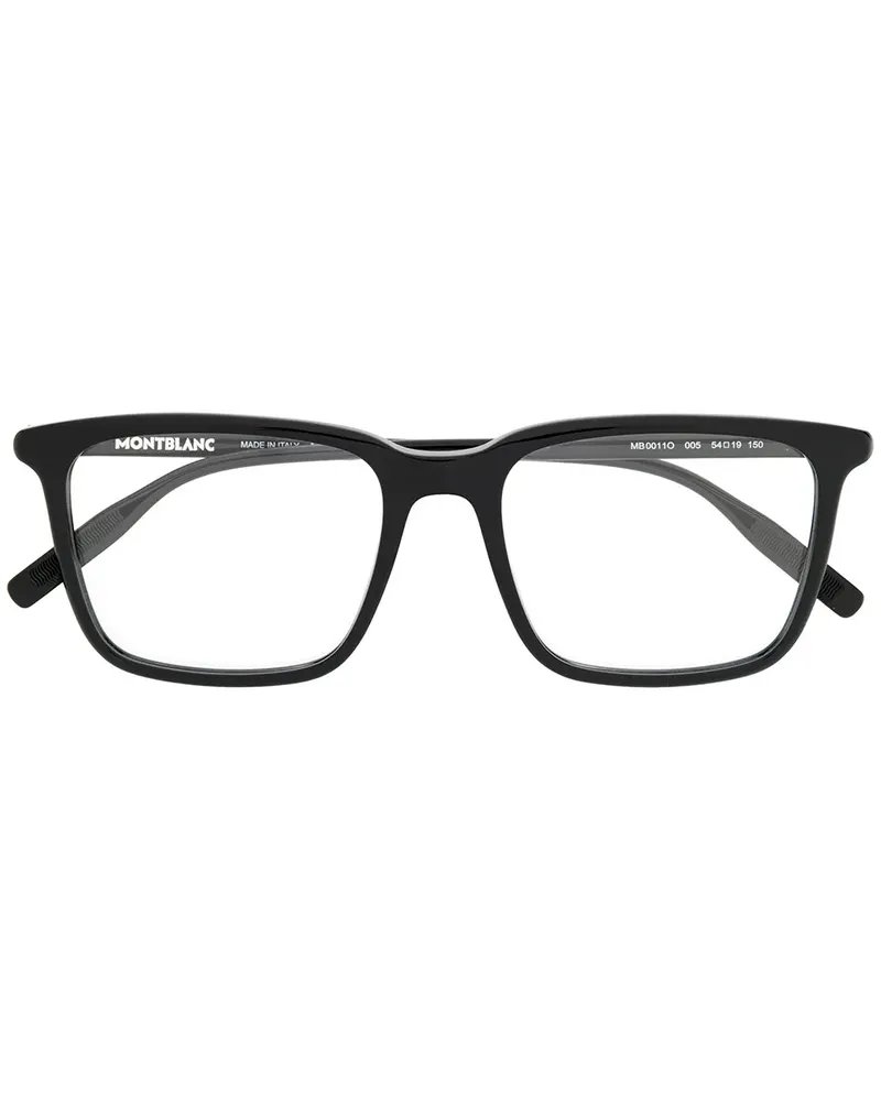 Montblanc Brille mit eckigem Gestell - Schwarz Schwarz