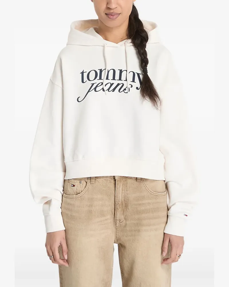 Tommy Hilfiger Hoodie mit Logo-Print - Weiß Weiß