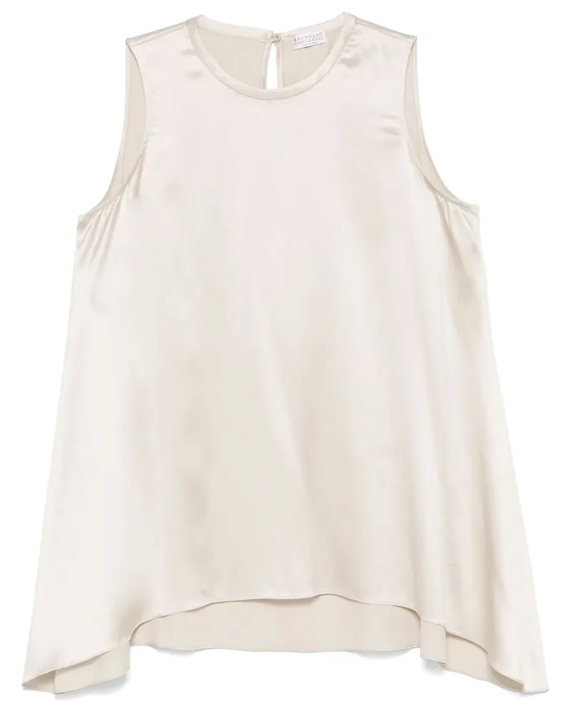 Brunello Cucinelli Top in Satinoptik - Nude Nude