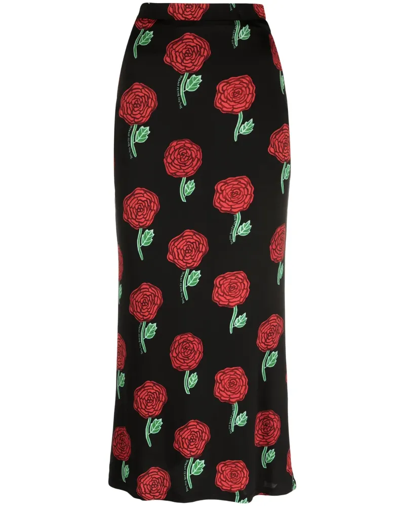 Versace Jeans Rock mit Print - Schwarz Schwarz