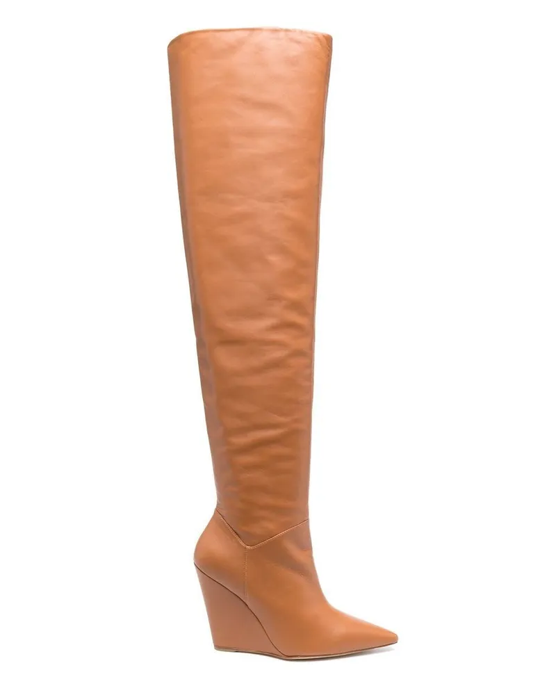 Stuart Weitzman Spitze Stiefel 115mm - Braun Braun
