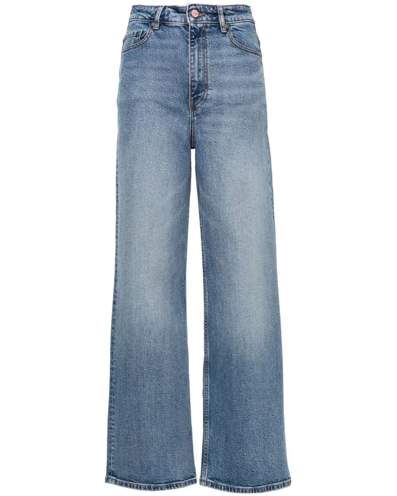 Ganni Weite Andi High-Rise-Jeans - Blau Blau