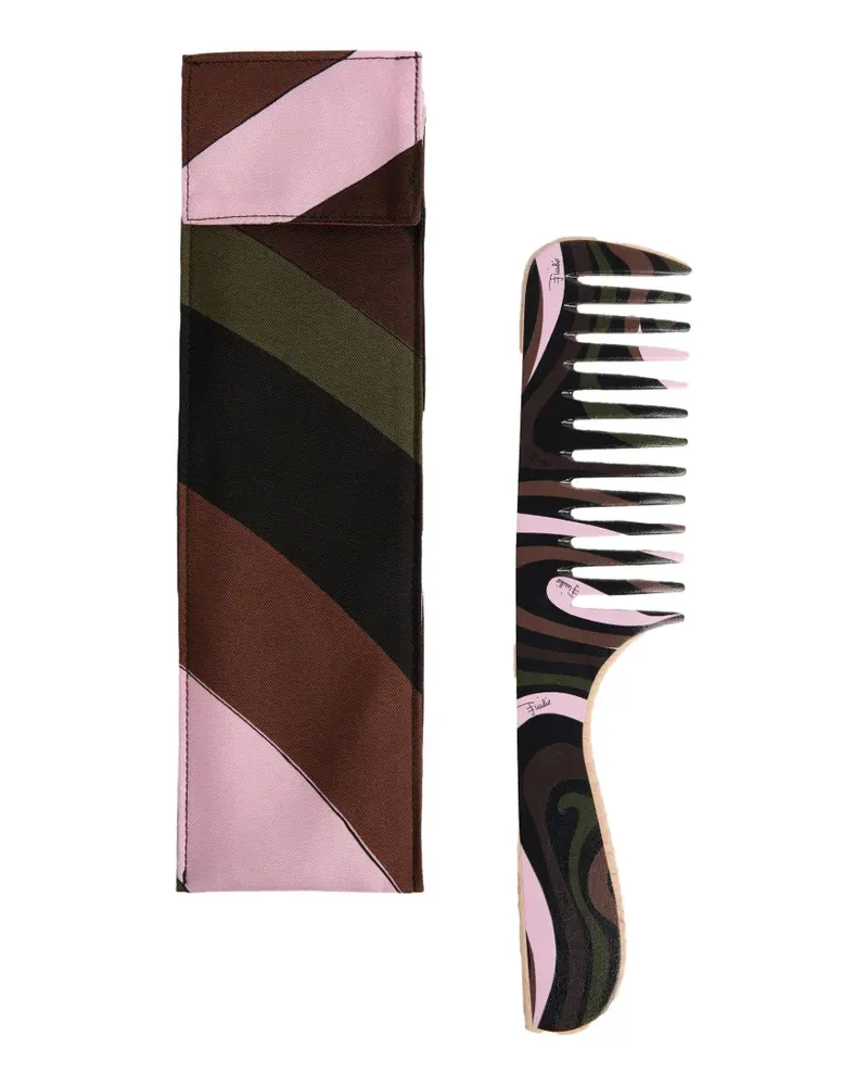 Emilio Pucci Clutch mit Marmo-Print - Braun Braun
