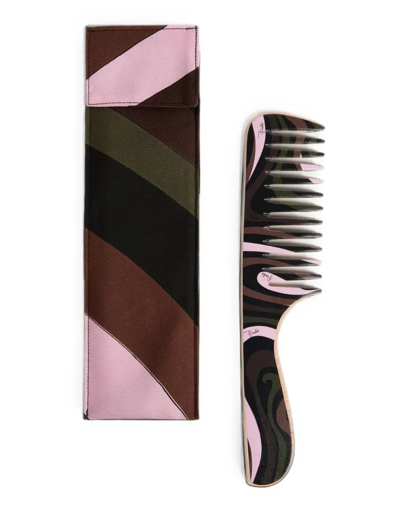 Emilio Pucci Clutch mit Marmo-Print - Braun Braun