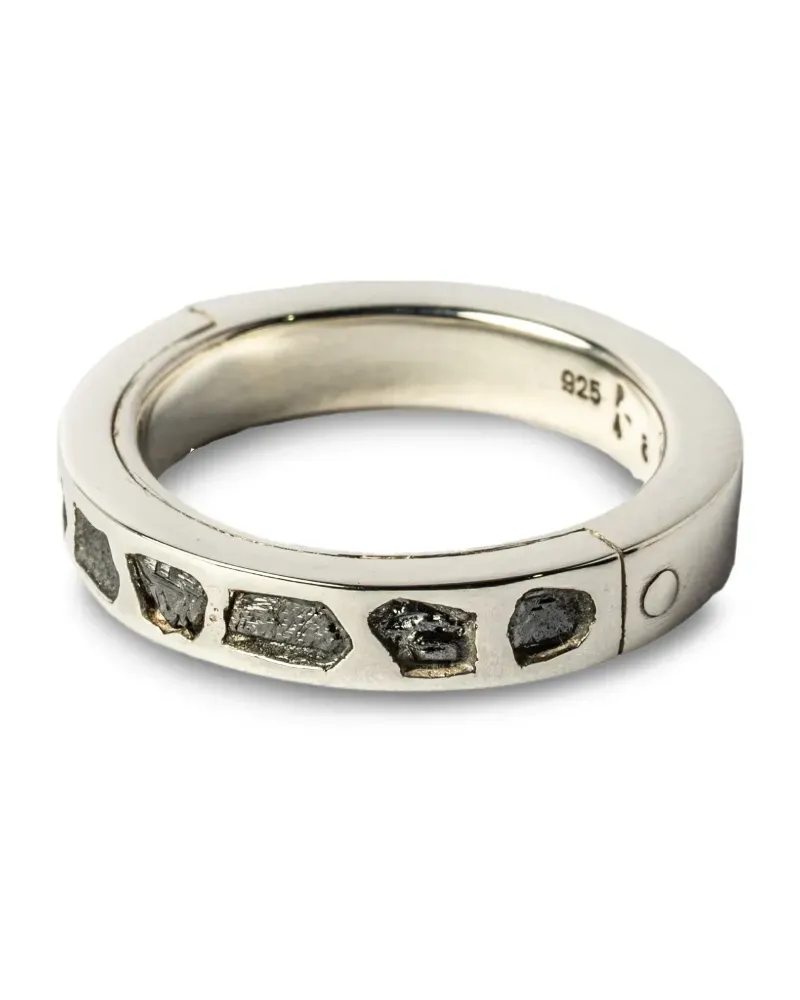 Parts Of Four Sistema Mega Sterlingsilberring mit Diamanten-Pavé Silber