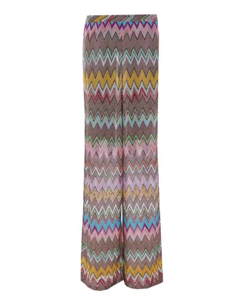 Missoni zigzag-patterned trousers - Nude Nude