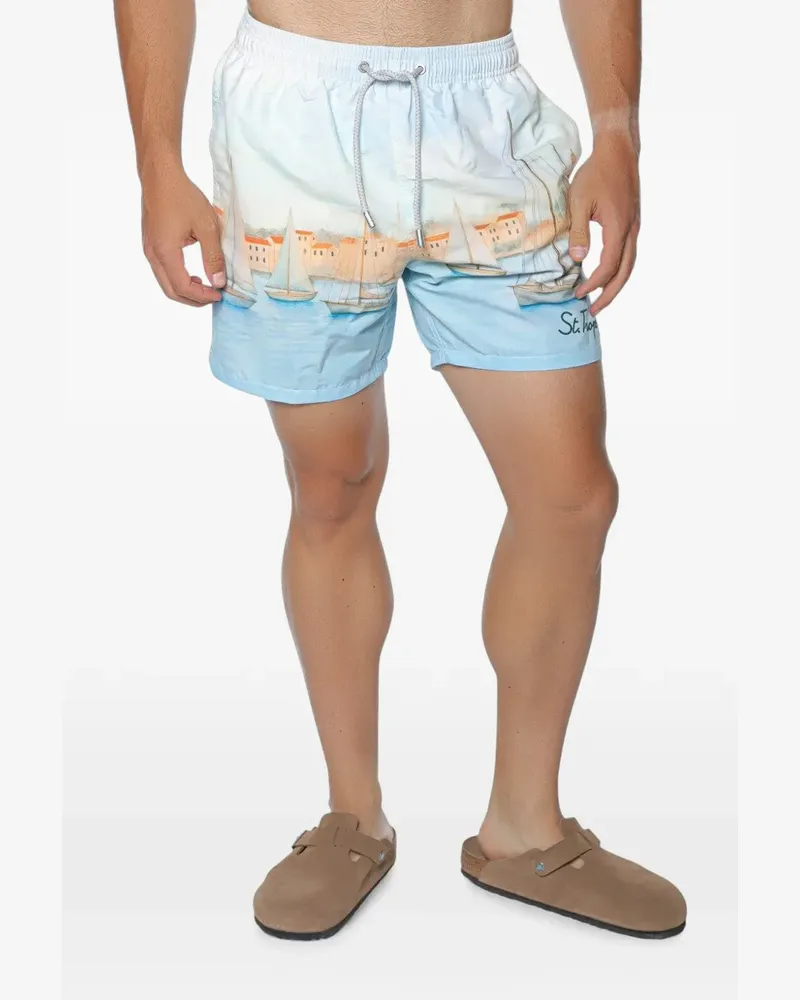 MC2 Saint Barth Gustavia Badeshorts mit Print - Blau Blau