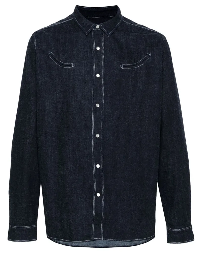 YMC Billy Bob Hemd - Blau Blau