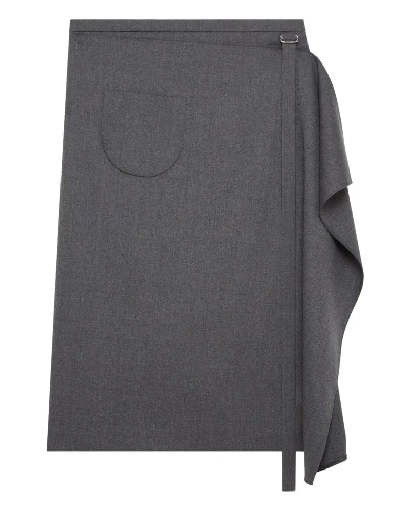 Courrèges Rock aus Wollgemisch - Grau Grau