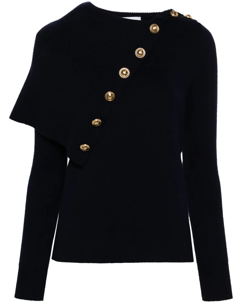 Paco Rabanne Fein gestrickter Pullover aus Merinowolle - Blau Blau