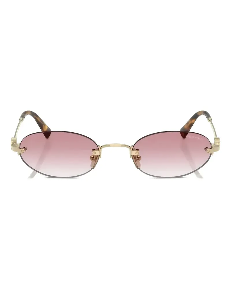 Miu Miu oval-frame sunglasses - Gold Gold