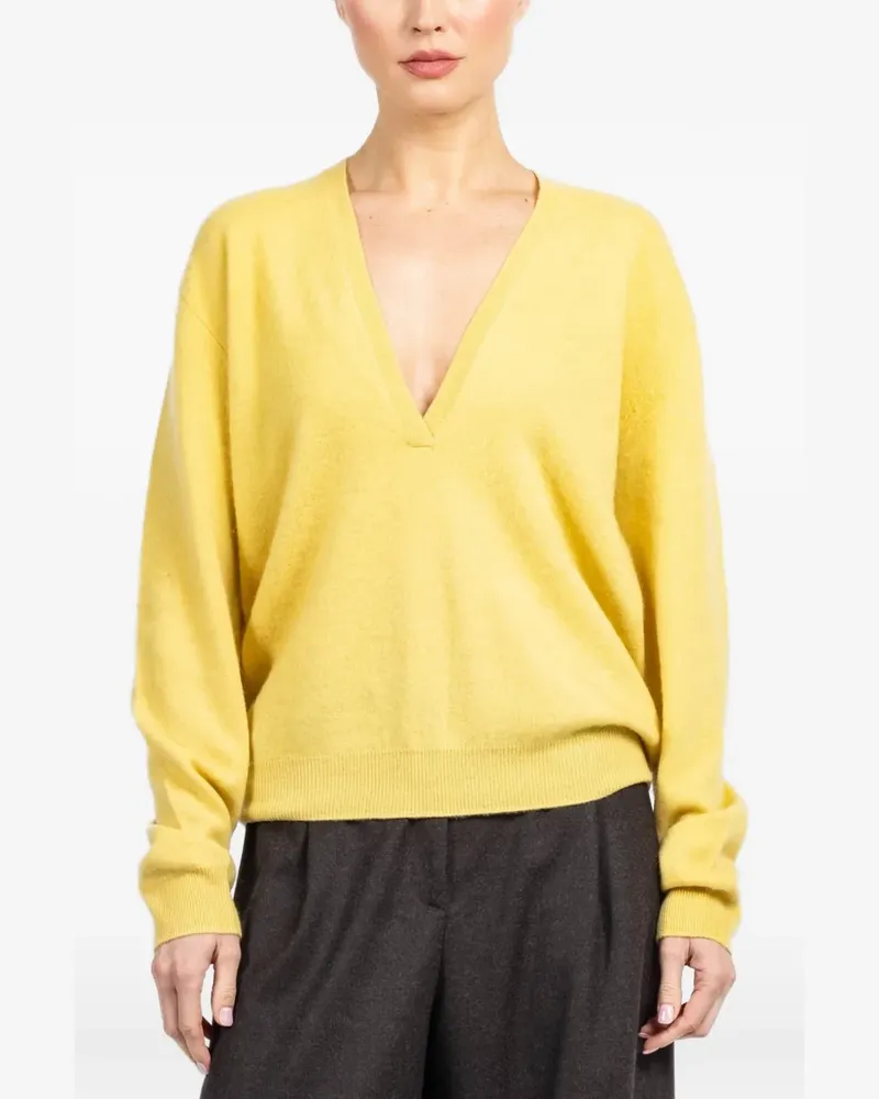 Frenckenberger Johnny V-neck sweater - Gelb Gelb