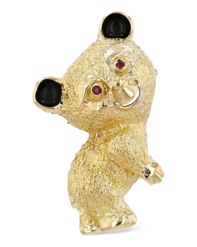Cartier 1960s Brosche mit Rubin und Emaille - Gold Gold