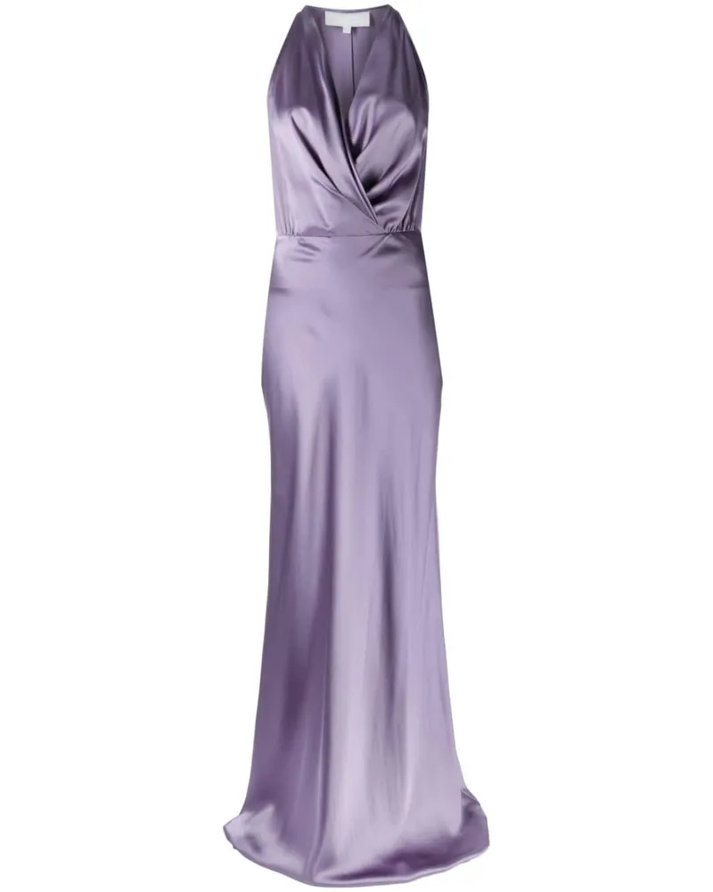 mason by michelle mason Drapiertes Neckholder-Kleid - Violett Violett