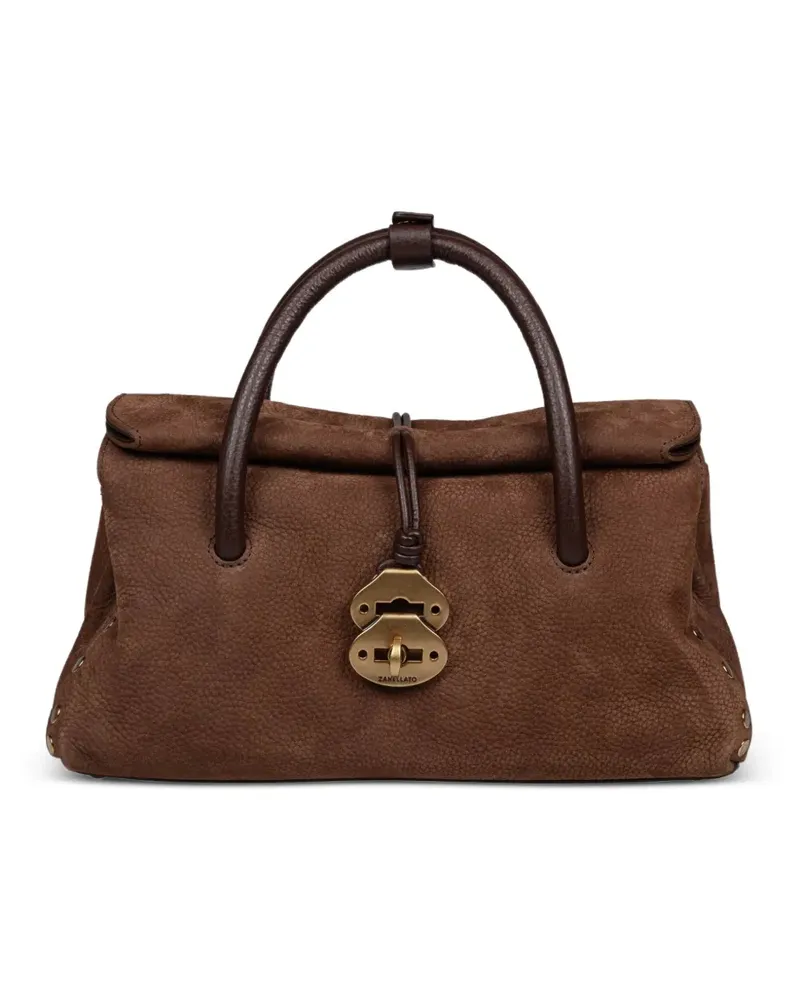 Zanellato Kleiner Dotta Jones Tote Bag mit Nieten - Braun Braun