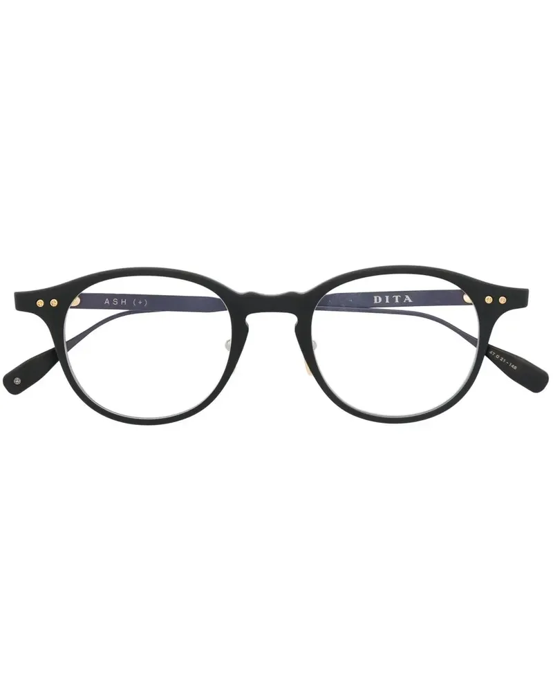 DITA Ash Brille mit Logo-Gravur - Schwarz Schwarz