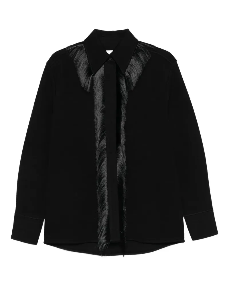 Jil Sander Jacke mit Fransen - Schwarz Schwarz