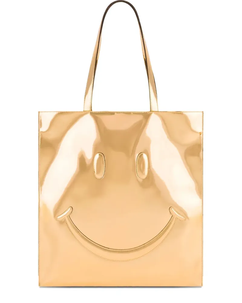 Moschino Tote Bag mit Fransenriemen - Gold Gold