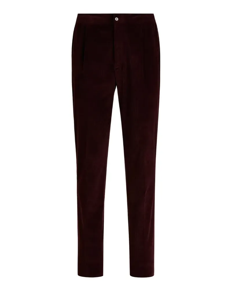 Kiton Hose aus feinem Cord mit Abnähern - Rot Rot