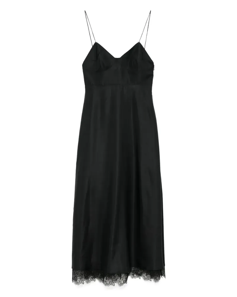 Róhe Bustier-Maxikleid aus Spitze - Schwarz Schwarz