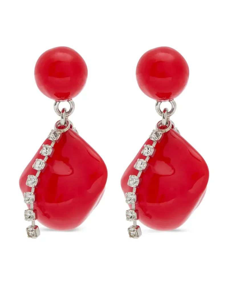 Completedworks crystal-embellished drop earrings - Rot Rot