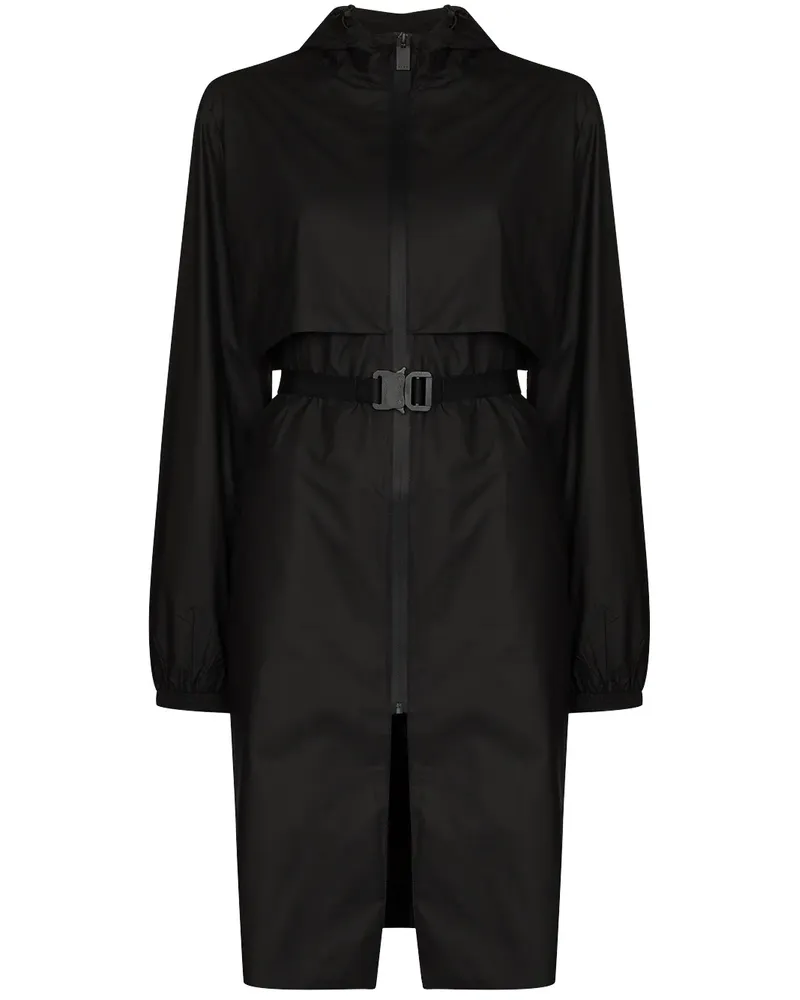 1017 ALYX 9SM Trenchcoat mit Kapuze - Schwarz Schwarz