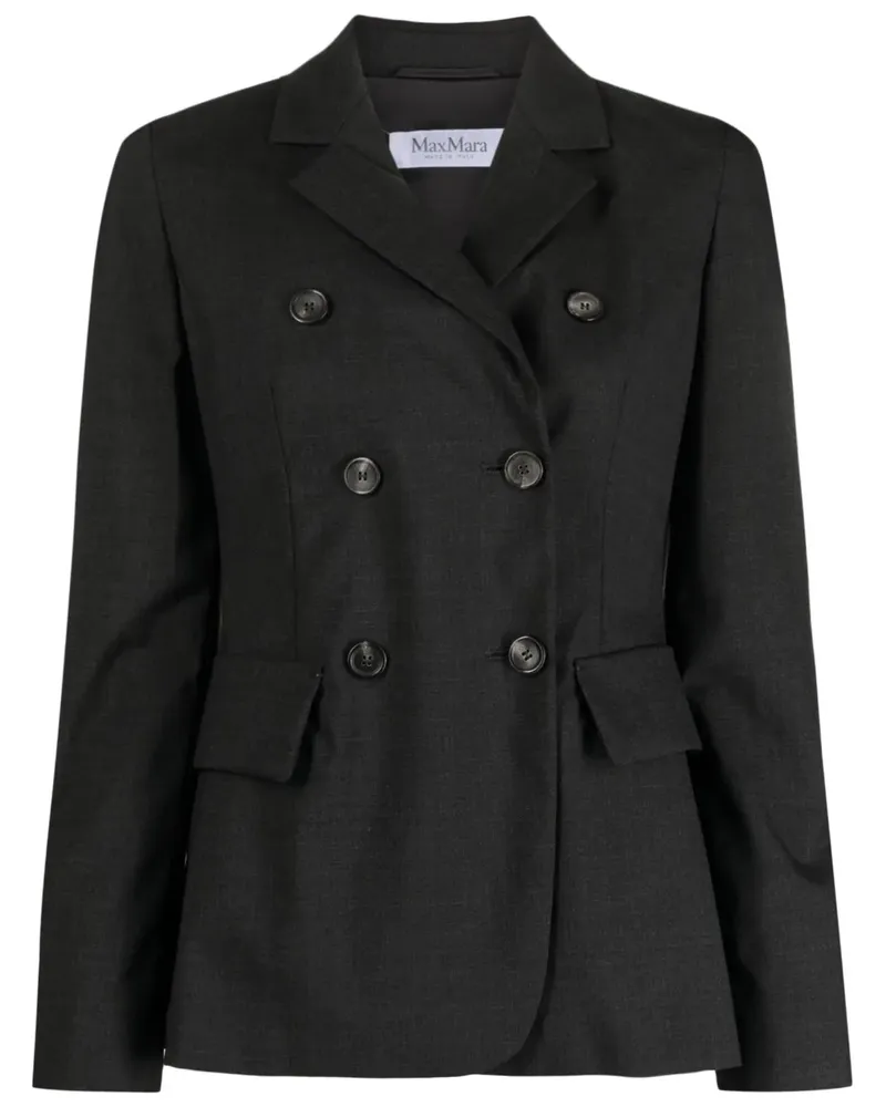 Max Mara Doppelreihiger Blazer - Grau Grau