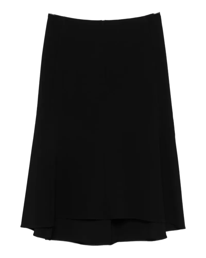 Jil Sander zip-fastening layered midi skirt - Schwarz Schwarz
