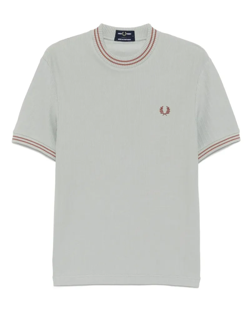 Fred Perry Geripptes Jersey-T-Shirt - Blau Blau