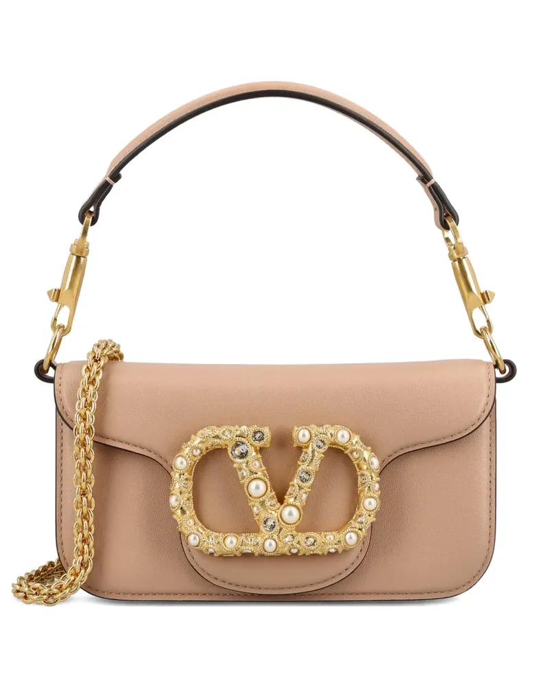 Valentino Garavani small Locò chain-strap cross body bag - Nude Nude